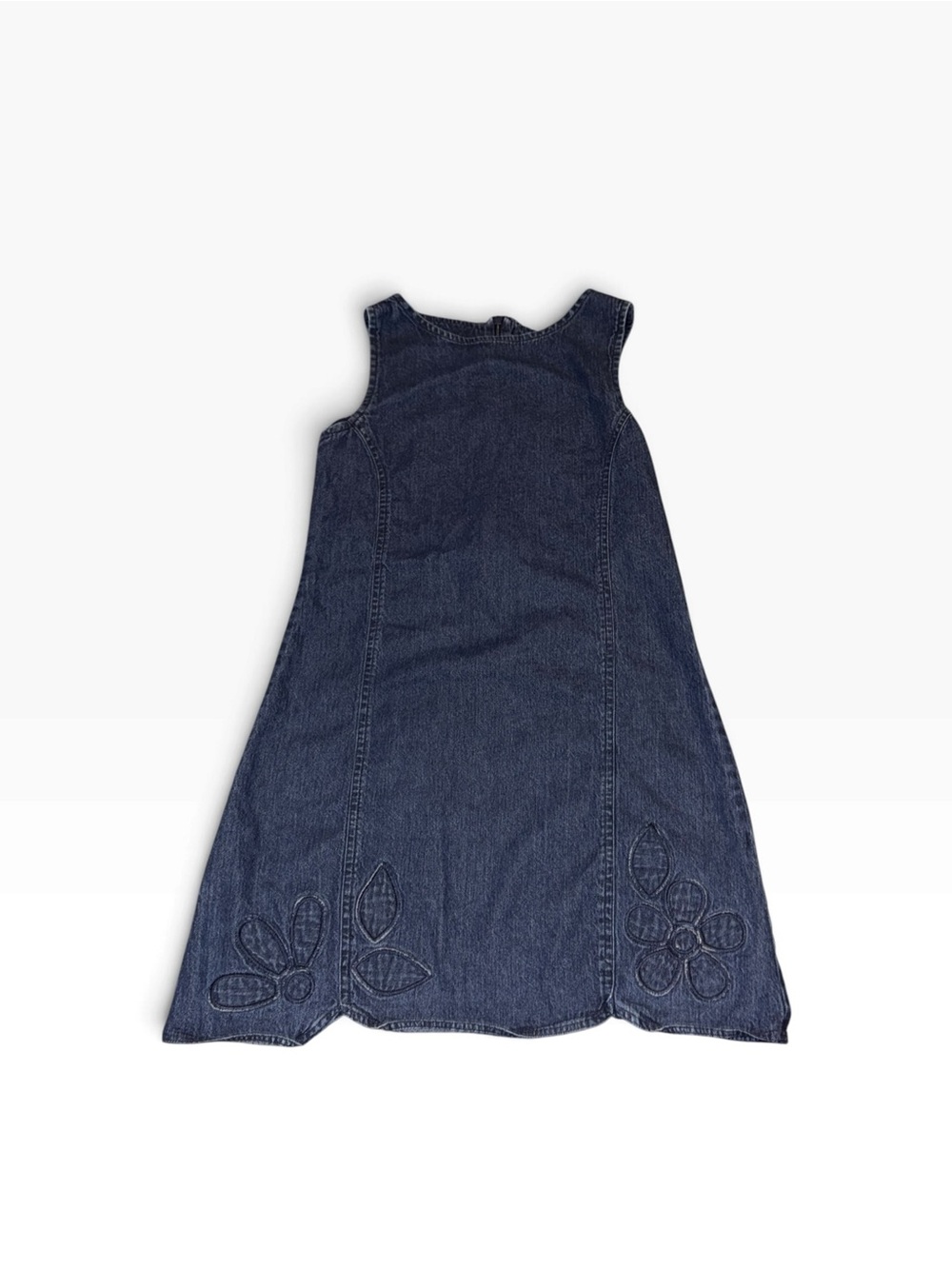 Vintage 1990s Gap Kids Embroidered Denim Dress Girls size 10